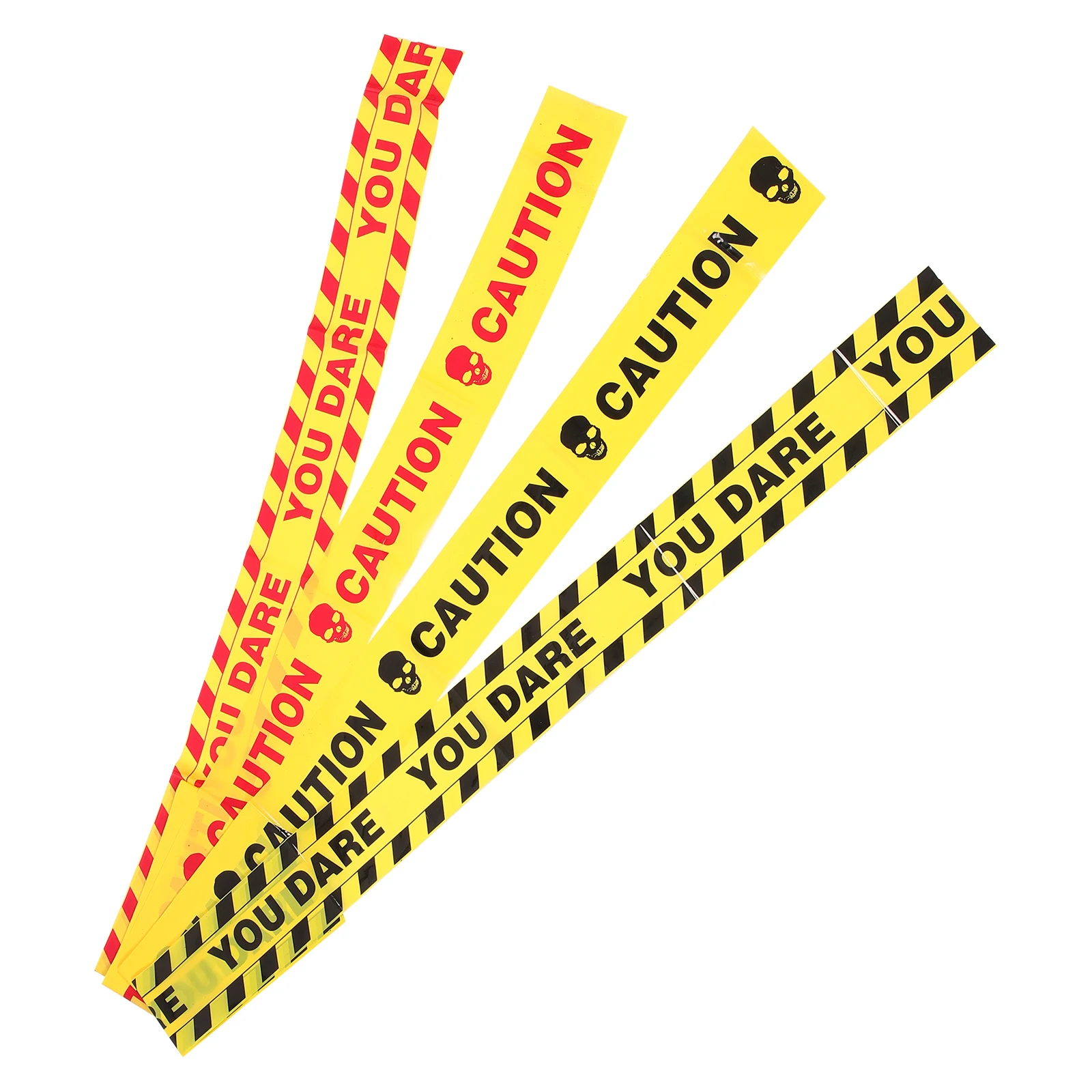 4 قطعة أشرطة تحذير الهالوين متينة وخفيفة الوزن لتزيين احتفالي بار Ktv دعائم منزل مسكون خط تحذير لوازم الحفلات #1