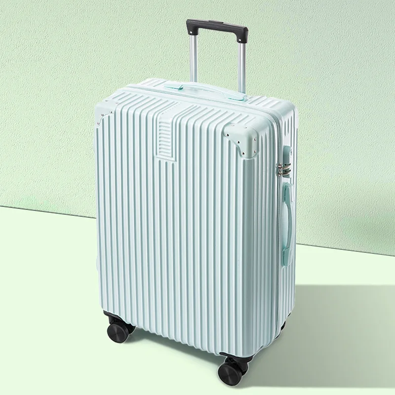 (34) New style suitcase aluminum frame 20 inch retro trolley case universal wheel suitcase