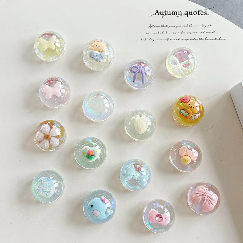 

Glass Ball Flower Bow Pearl Mobile Phone Smartphone Holder Griptok Support For IPhone 15 16 17 Tok Handband Finger Stand Holder