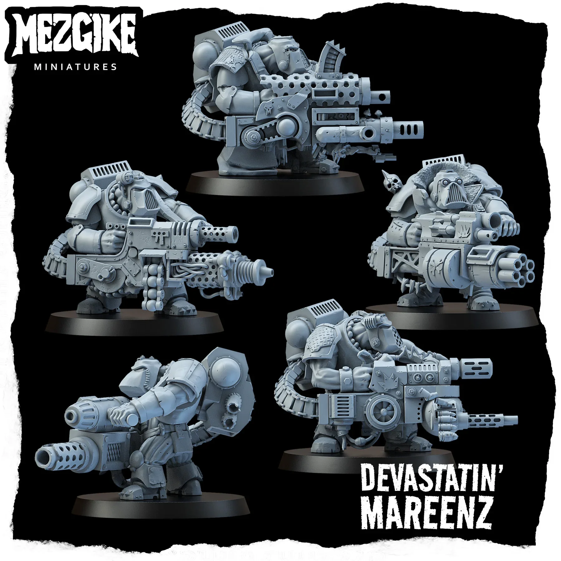 Miniature Orc Bots Gunners, figurine en peau verte, mob Blitz boyz, modèle en résine imprimée HD 3D, jeu de guerre proxy d'action