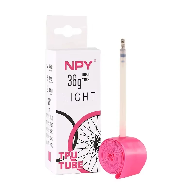 NPY Ultralight Bicycle Inner Tube 36G 700 X 18 25 28 32 35 38C Road Bike TPU Tube 45 65 85mm Length French Valve 700C view 4