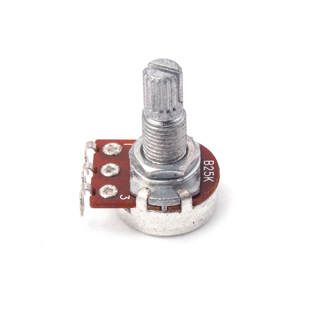 

Guitar Potentiometer Linear Taper Solder Lugs Push and Pull Volume Control Coarse Knurled Shaft Audio-potentiometers 25K