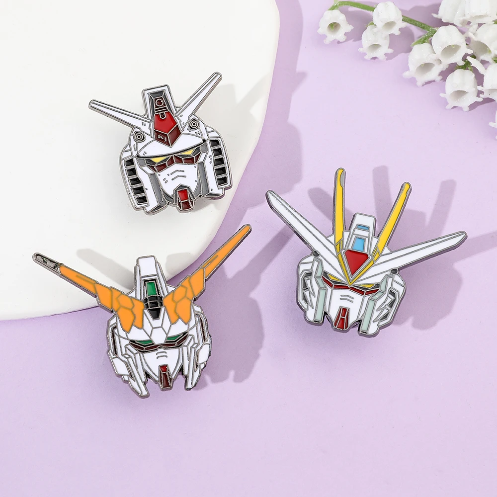 Sci-Fi Mecha Roboter-Kopf Emaille-Pins, mechanische Figuren-Dekorationsabzeichen für Jeansjacken, Rucksäcke, Hüte, Sammlerstücke, Schmuckgeschenk – Detail 4