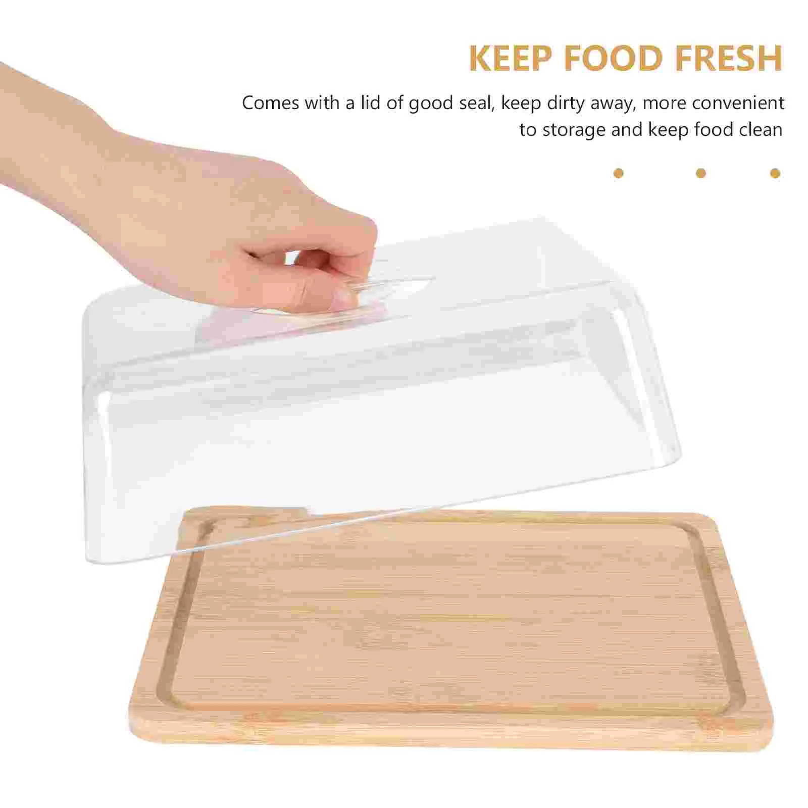 

Snack Box with Lid Farmhouse Butter Dish Cheese Plates Storage Keeper Container for Fridge Refrigerator