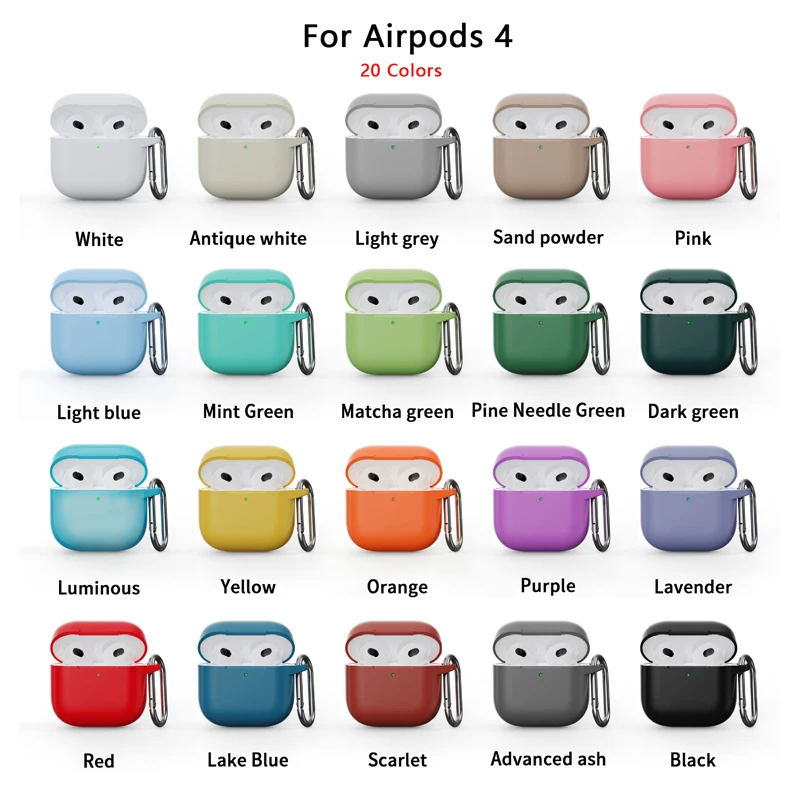 Case For Apple Airpods 4 Case Earphone Accessories Bluetooth Headset Silicone Cover For Airpods4 Case Fall Prevention