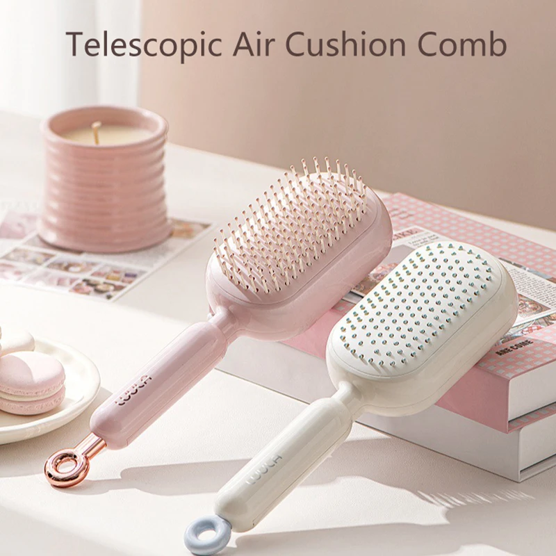 

Hair Comb Retractable Massage Comb Air Cushion Airbag Comb One Touch Cleaning Home Use Anti-Static Hair Smoothing Comb