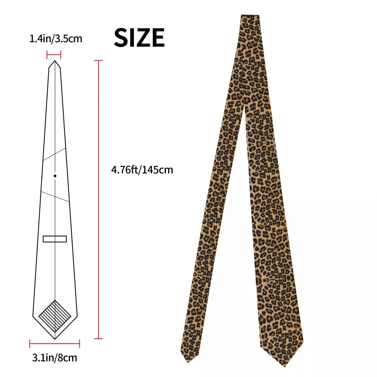 Leopard Men Women Necktie Slim Polyester 8 cm Classic Animal Neck Tie for Mens Accessories Gravatas Business