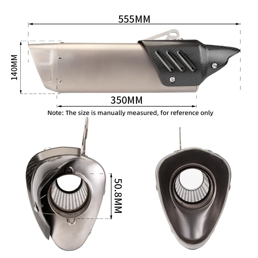 

Universal 51MM Motorcycle Exhaust Pipe Muffler Escape Laser Logo FOR Er6n Sv650 Z800 R1 Cb650f Cb1000r Cbr250r Sina Tech