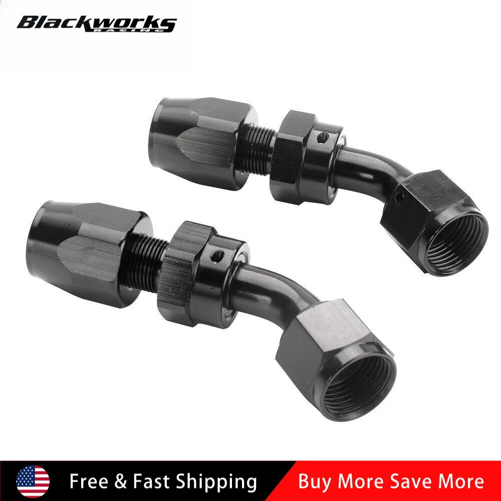 

2 шт. AN4 45 ° Поворотный фитинг для шланга, переходник для шланга для масла/палива/газа