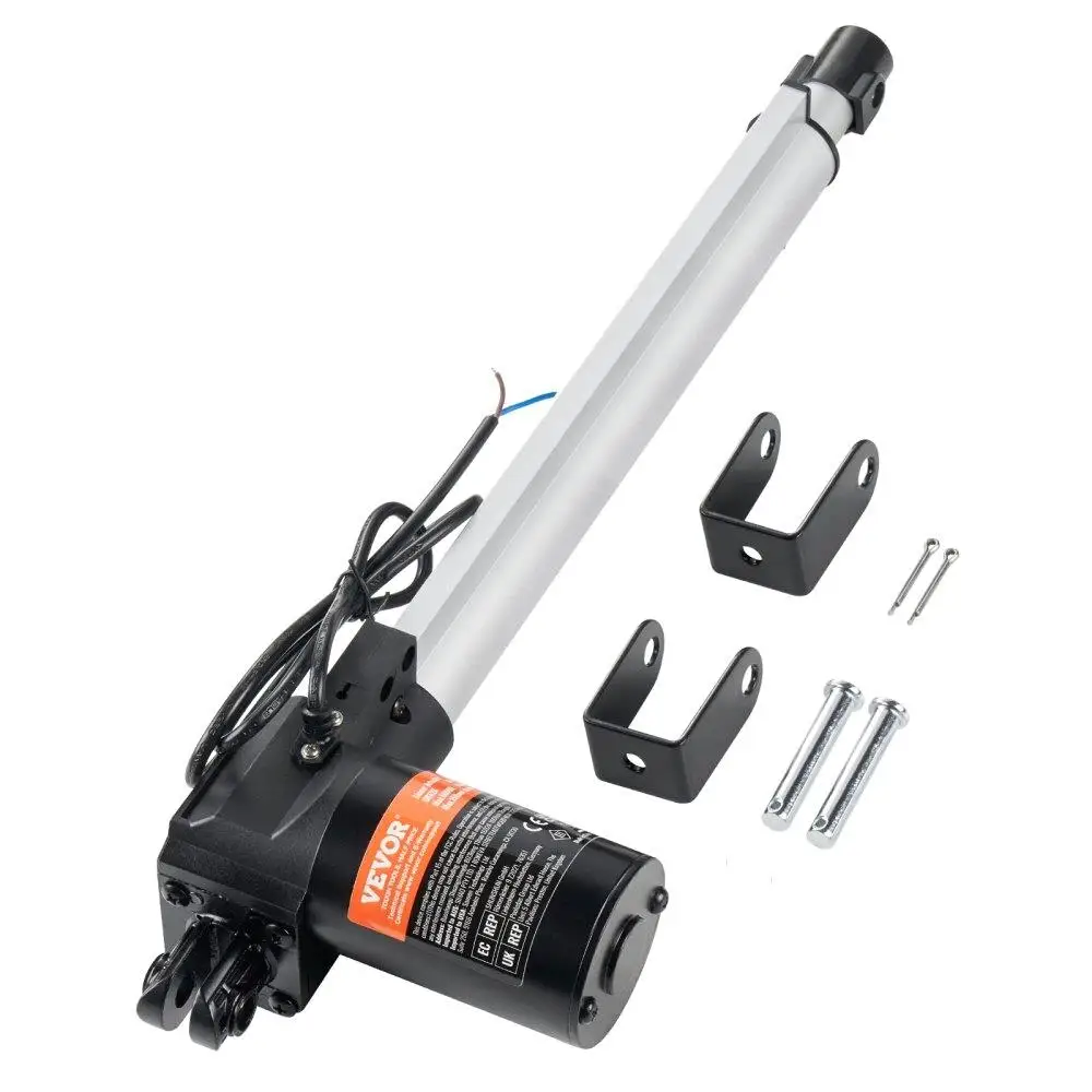 Attuatore lineare per impieghi gravosi 12V 12 pollici 1320LBS 6000N 0.19in/S staffa di montaggio IP44 per carico di macchinari industriali