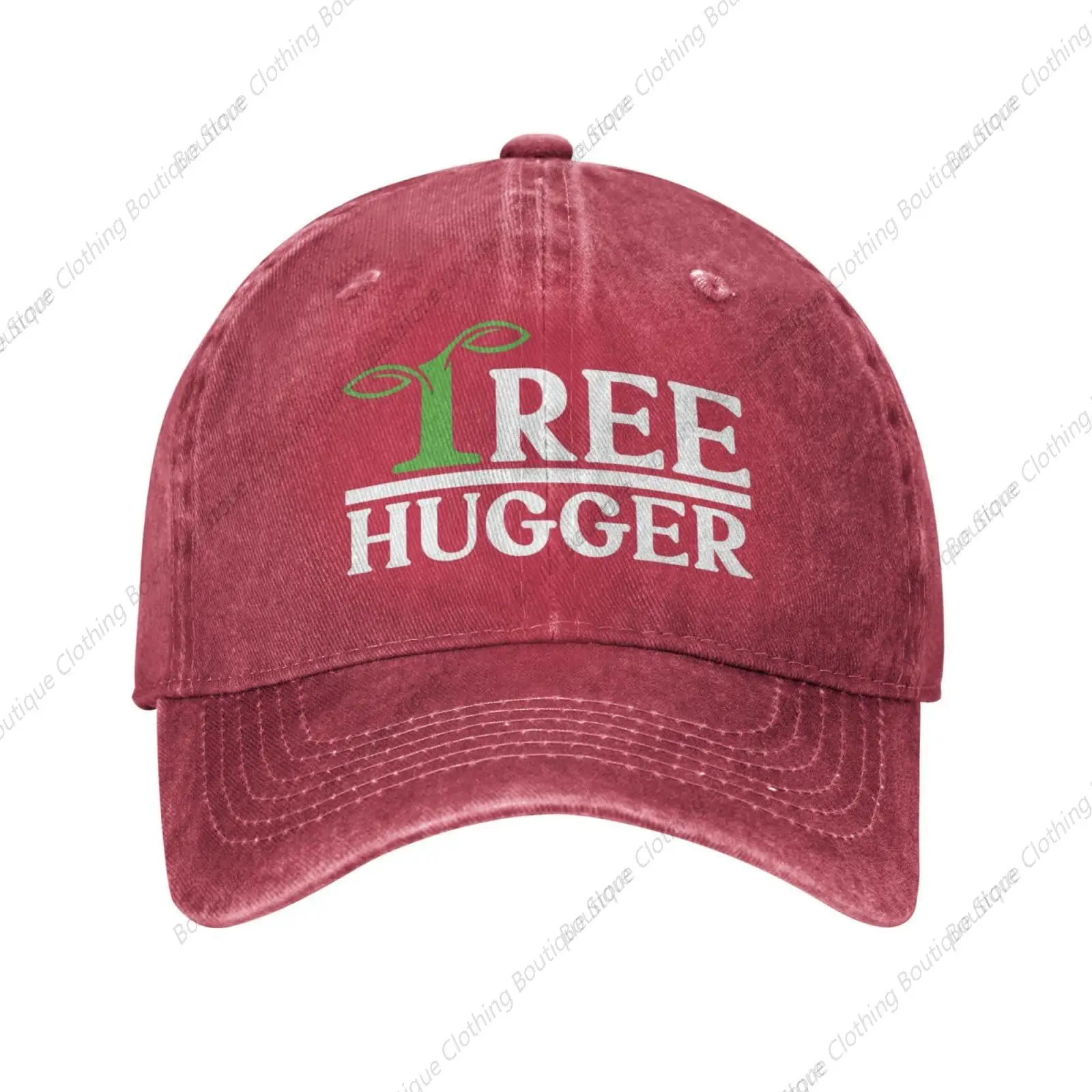 

Baseball Cap Men Vegan Vegetarian Retro Cap for Men Athletic Hats Breathable Tree Hugger Fitted Golf Caps Red, One Size-Medium