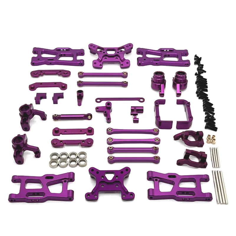 RC Auto Teile Metall Upgrade Schwinge Zugstange Lenkung Tasse Set Fit Für WLtoys 144016 144018 Fernbedienung Auto Zubehör