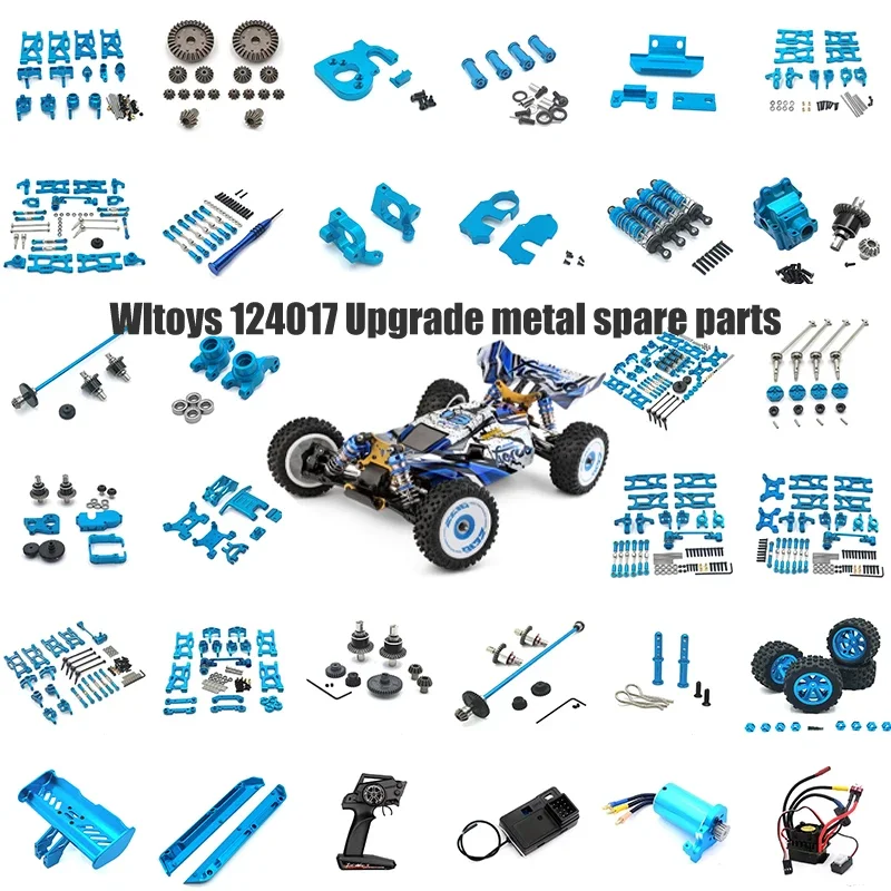 Wltoys 124016 124017 124019  RC CAR Upgrade Metal Retrofit Tie Rod Tail Column Housing Motor Gear Dog Bone Differential Parts