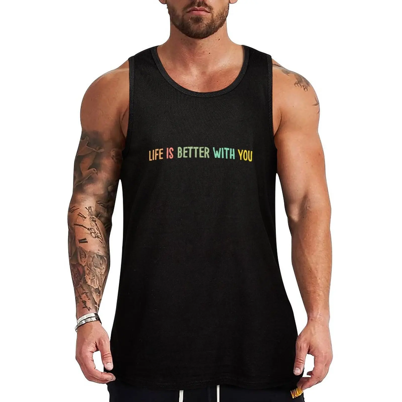Life is Better With You Tank Top Active Athletic Tank Top Quick Dry Sleeveless Shirt