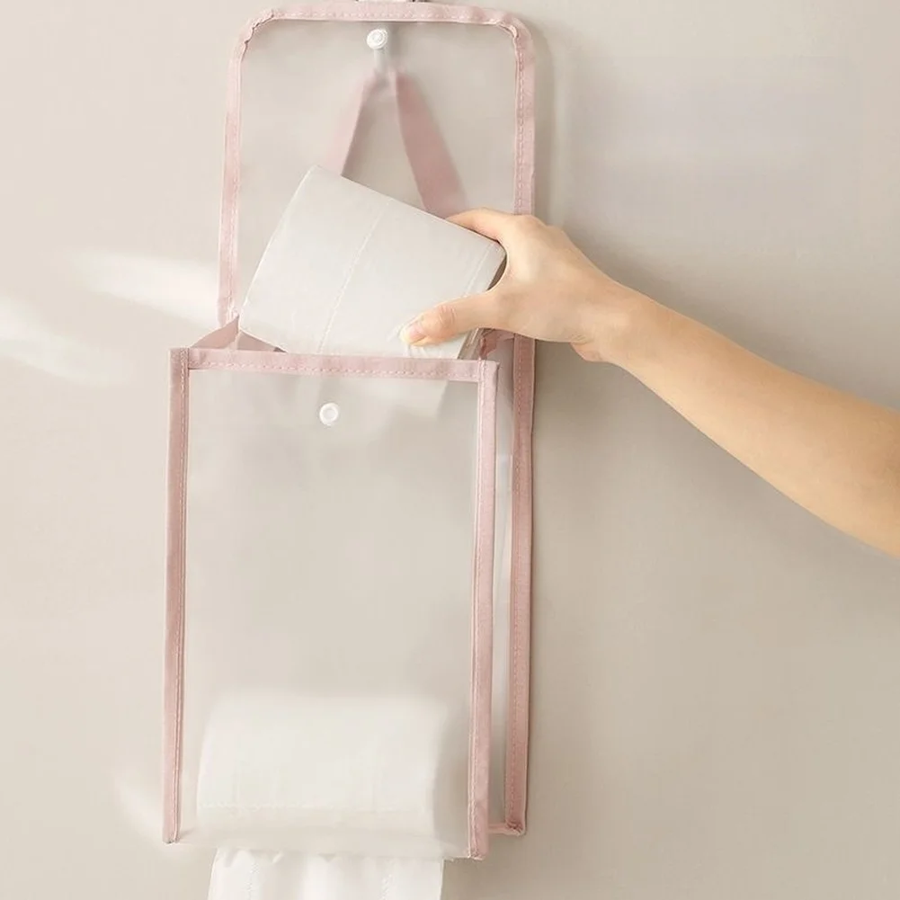 Non Woven Based Tissue Storage Bag for Kitchen Bathroom with PVC Coating and Clear Window for Effortless Monitoring