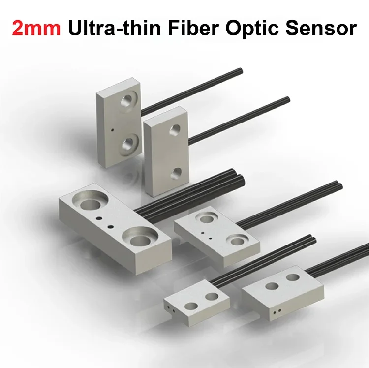 JZ Fiber Optic Sensor Amplifier With Bracket Reflex Through Beam Diffuse Reflective Thin 20‑300mm Multi Direction Output