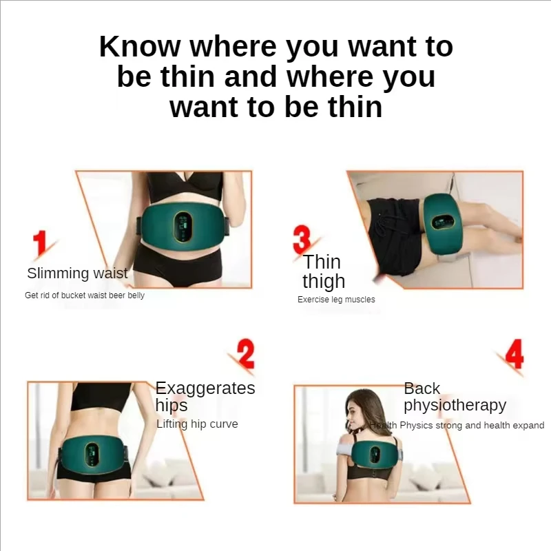 Masseur corporel électrique 3 modes pour éliminer la graisse du ventre, de la taille, des bras, des jambes et des fesses, machine de sculpture corporelle sans fil rechargeable