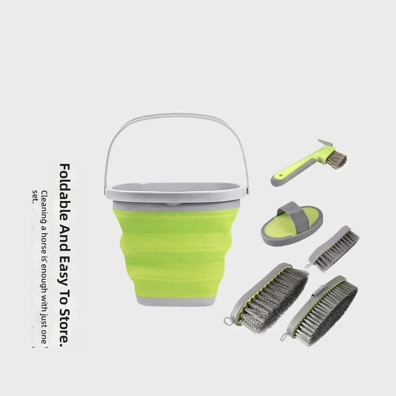 

Horse Cleaning and Grooming Kit - Includes Brush, Bucket, and Horse Supplies