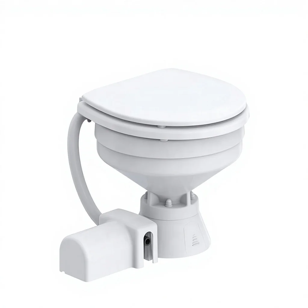 ISURE MARINE DC Electric Smart Toilet System with Dual-Flush Gravity Flushing and Pump Marine Accessories for Boat Yacht Ship RV