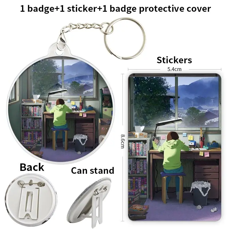 Kyoumoto Fujino Ayumu Game Anime Character Soft Button Badge Brooch anchor Peripherals Pin Tinplate Creative Birthday present