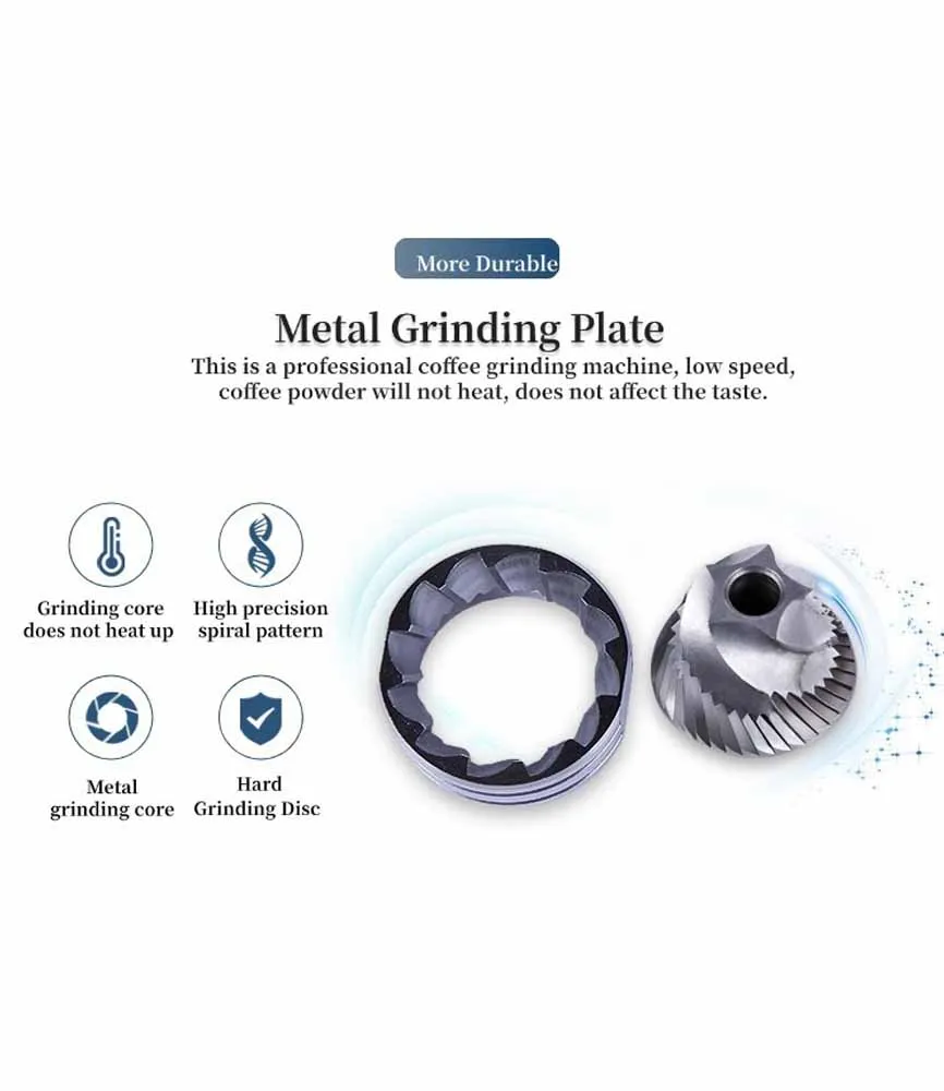 مطحنة القهوة الكهربائية المحمولة XEOLEO سهلة الحمل أثناء السفر للاستخدام المنزلي، مطحنة حبوب القهوة القابلة لإعادة الشحن عبر USB