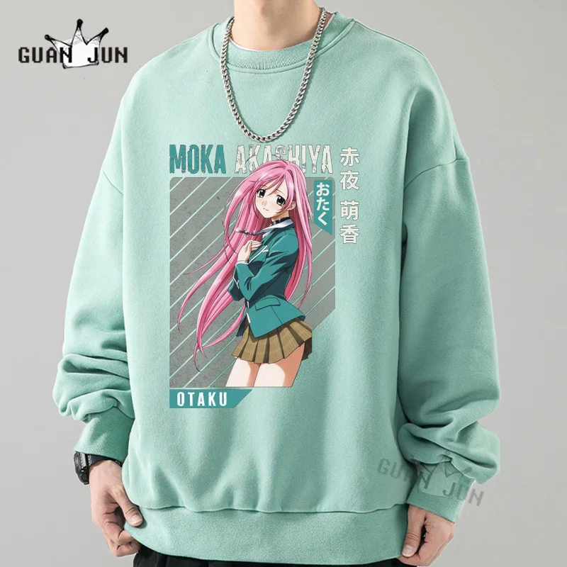 Anime Moka Akashiya Rosario Graphic Sweatshrt Men Women Autumn Clothing Harajuku Y2k Grunge Hoodies Male Clothes