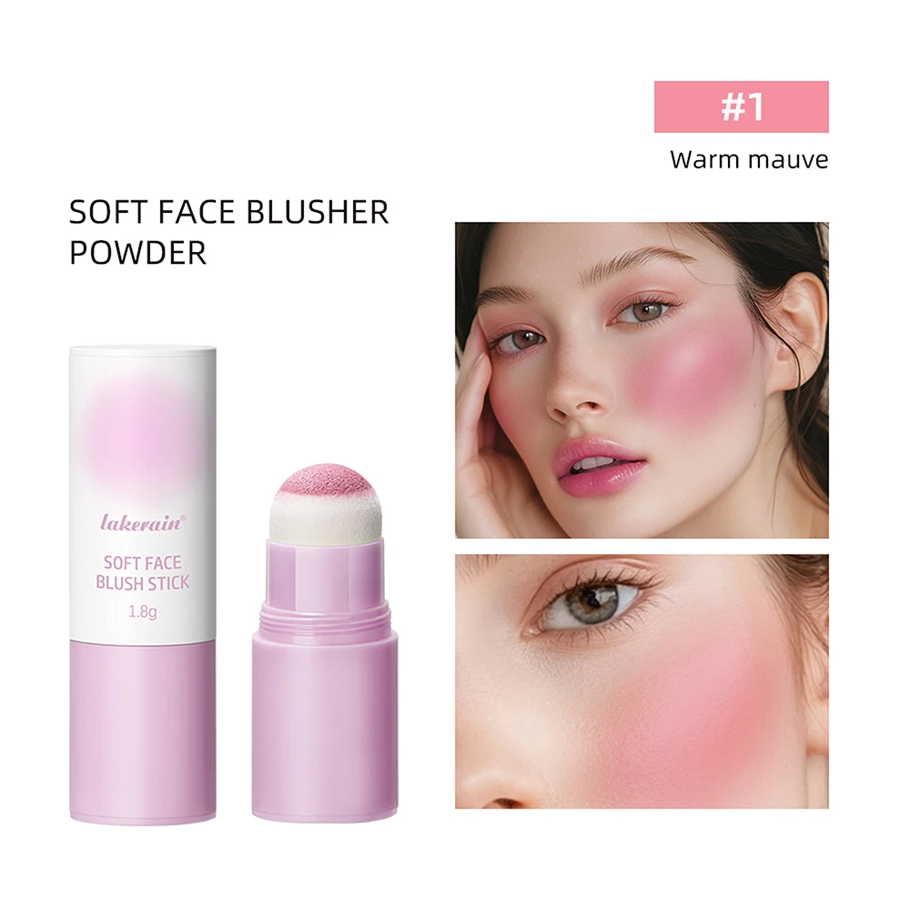 หัวฟองน้ํา Blush Matte Long-Lasting Rouge Peach แต่งหน้าเครื่องสําอางแต่งหน้าสีชมพู Blush Stick Powder Blushes Blusher Stick แต่งหน้า