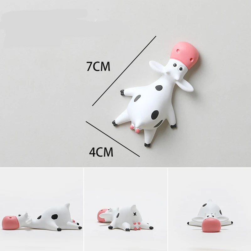 Cow Refrigerator Magnet Refrigerator Decoration Message Stickers Children\'s Toys Photo Wall Mobile Phone Case Decoration
