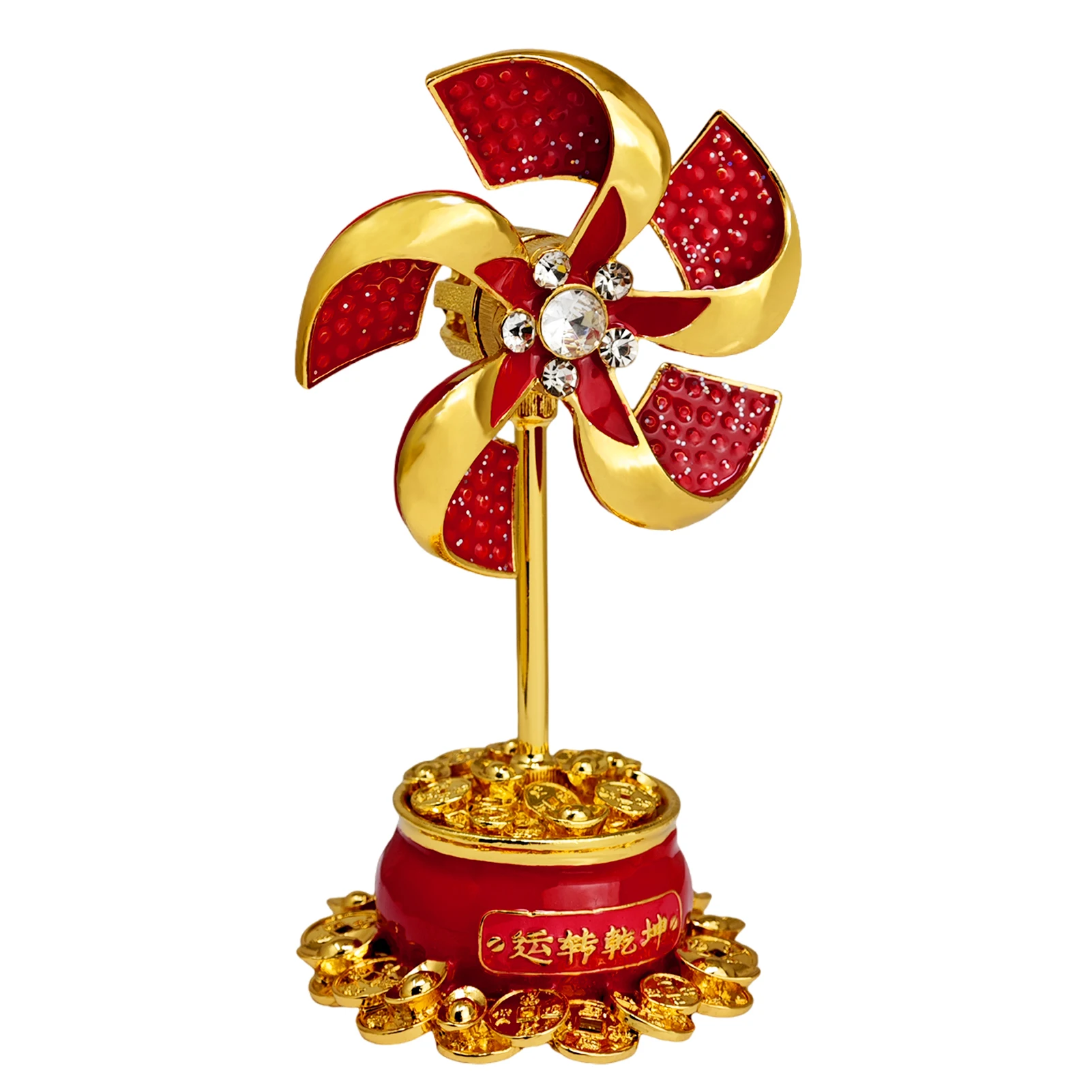 Feng Shui Luck Transforming Fan Turning Luck Amulet Statue Figurine