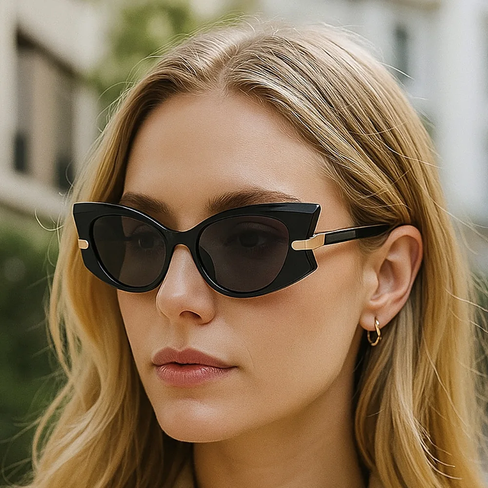 

New Cat Eye Sunglasses For Women Fashionable Retro Glasses For Both Men And Women Personalized Leopard Print Sunglasses For Men