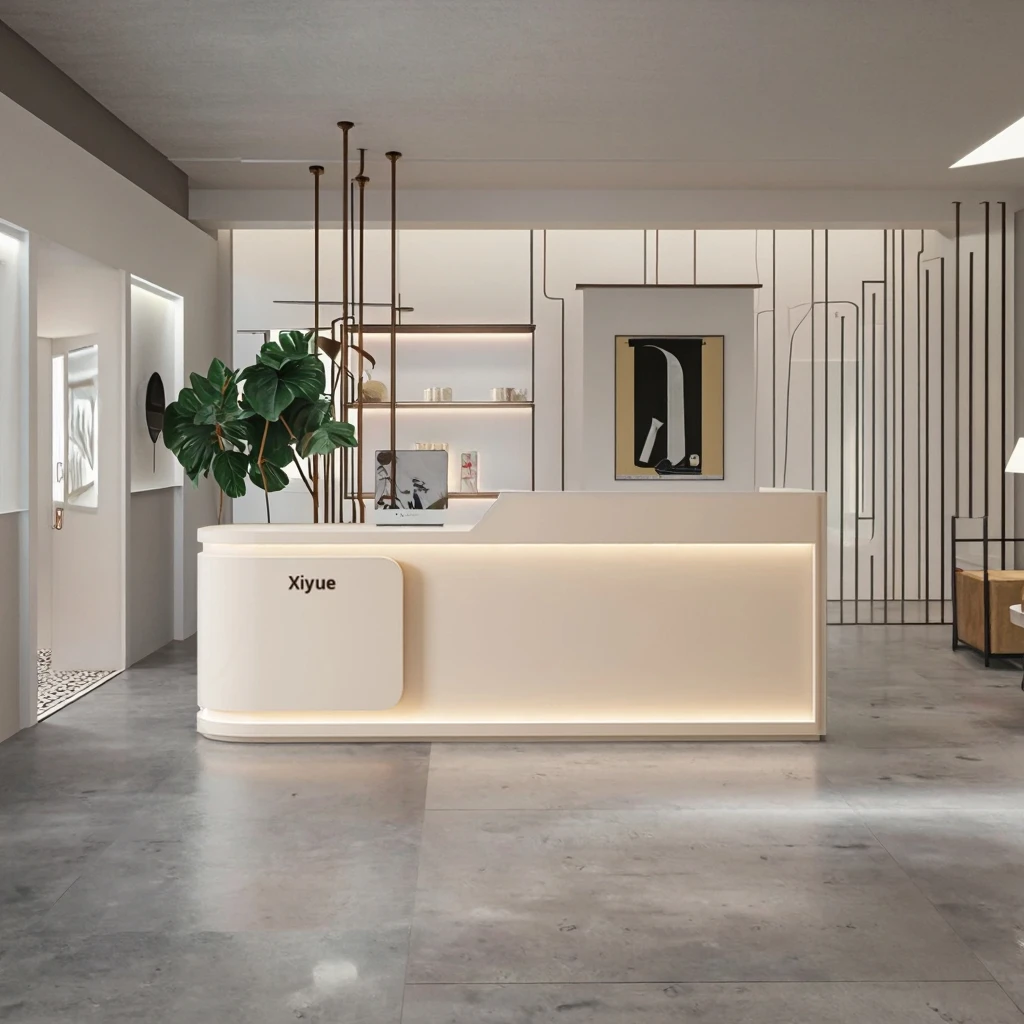 Modern Simple Lacquered Bar Counter Reception Desk For Beauty Salons Medical/Dental Clinics Clothing Schools/Hospitals Wood