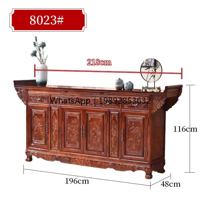 YFY النمط الصيني خشب متين طاولة المذبح غرفة المعيشة مرتفعة خزانة التلفزيون طاولة بوذا منحوتة #5