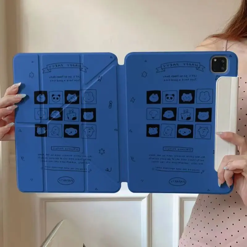 Animal Avatar Advanced Blue Cover For Magnetic Split iPad Pro 13 11th M5 M4 12.9 A16 8 7 9th 10th Air 11 M2 M3 Mini Tablet Case