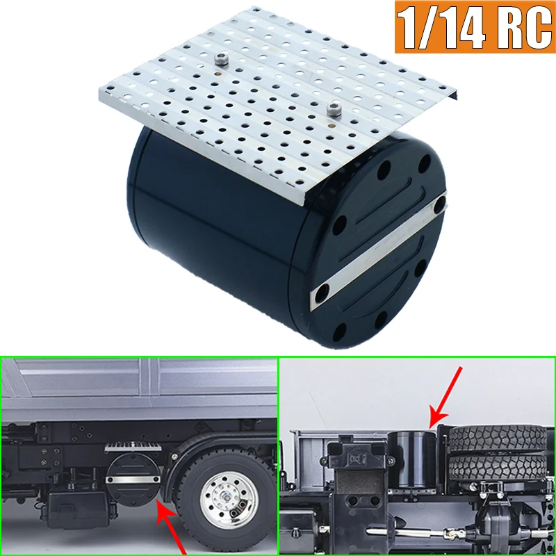 Décoration de réservoir d'échappement en métal simulé pour camion RC à l'échelle 1:14, Tamiya SCANIA R620