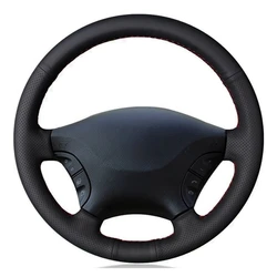 Car Steering Wheel Cover Soft Black Artificial Leather For Mercedes Benz W639 Viano Vito 2006-2015 Volkswagen Crafter 2006-2016