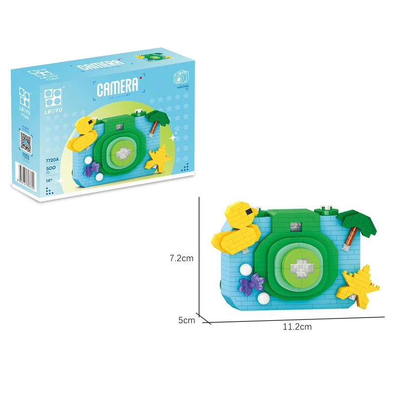 Cartoon Animal Camera Building Blocks Casual Stress-Relief Game Creative Toy for Relaxation And Fun