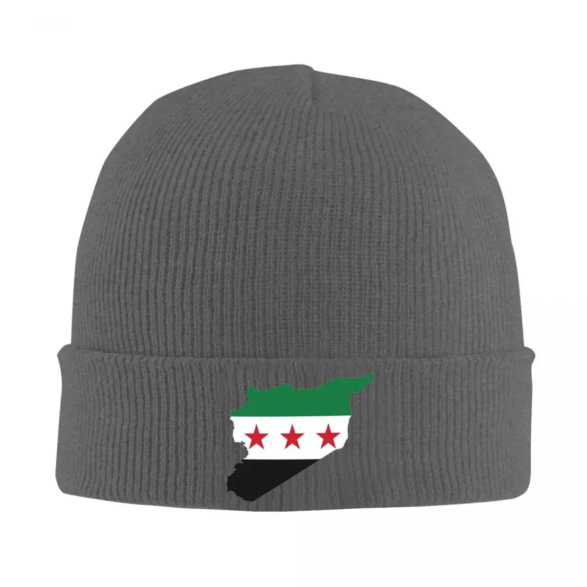 Syrische Karte Mütze Hüte Syrien Flagge Strick mütze Outdoor Kopf wickel Männer Frauen Kappen Herbst Grafik Vintage Motorhaube Hüte Geschenk