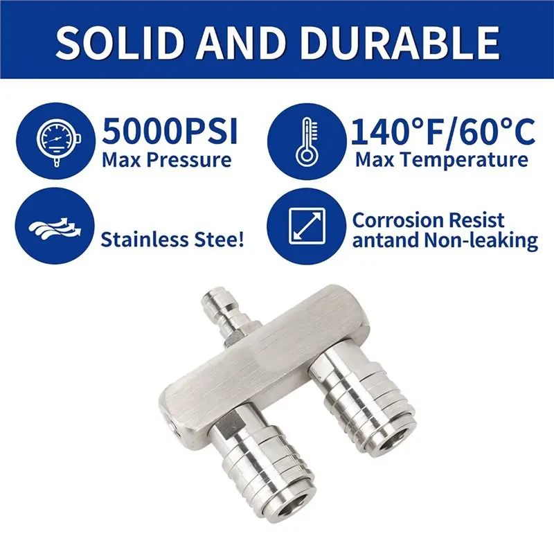 IALJ-Pressure Washer Nozzle Tip Stainless Steel Dual Power Washer Nozzle Tip 1/4 Quick Connect 5000 PSI