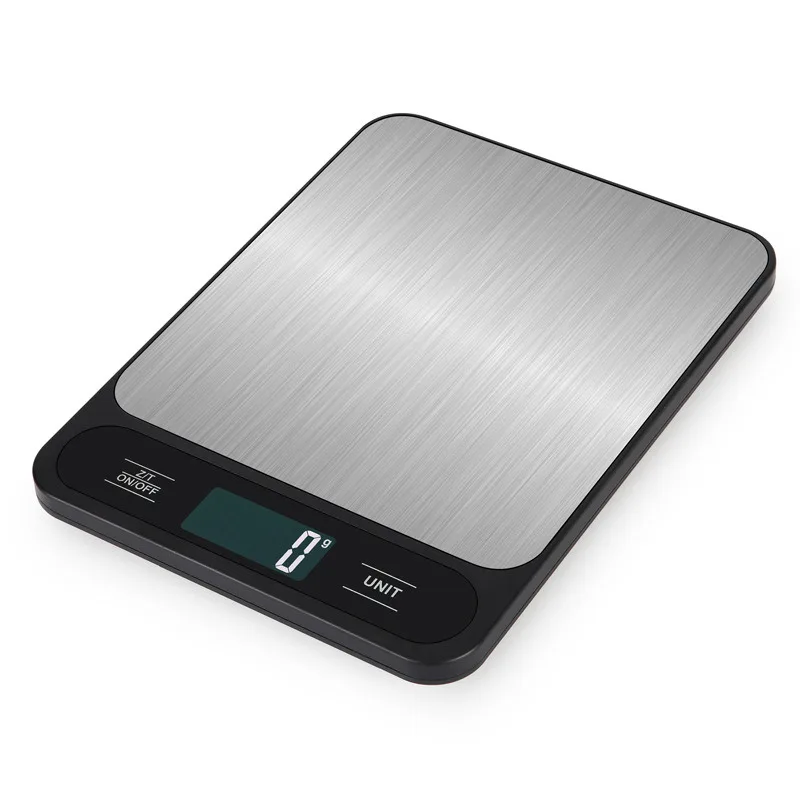 Báscula Digital 10kg 1g báscula de cocina electrónica 5kg 1g gramos para hornear básculas de peso gramos onzas acero inoxidable