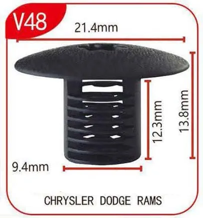 20 PCS Fastener Clip Nylon Cowl Top Stud Retainer 6503339 6506306-AA For Dodge RAMS Chrysler