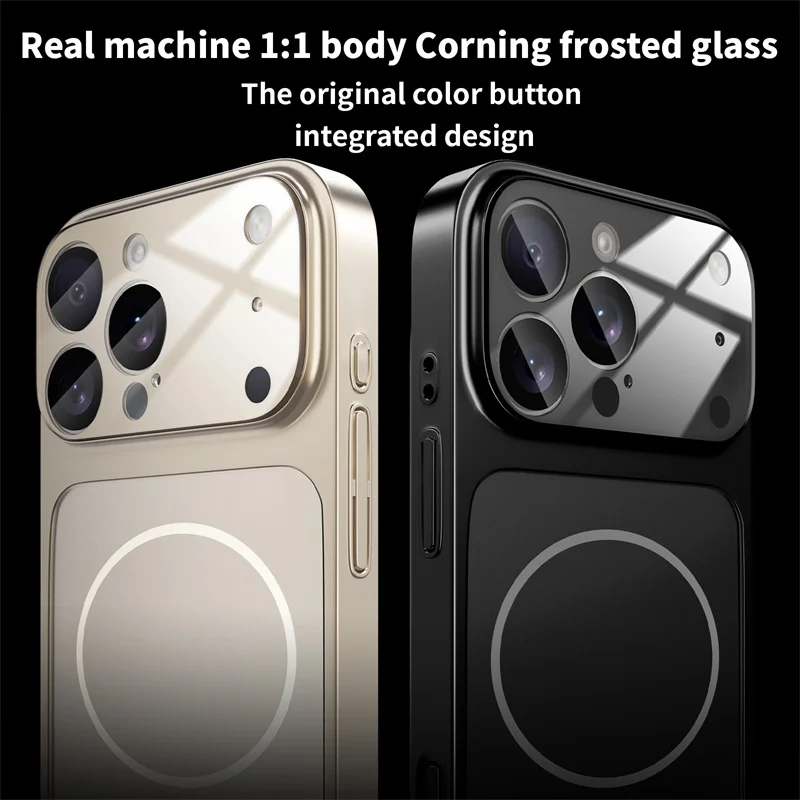 

Роскошный магнитный чехол Corning Glass для iPhone 17/17 Air/17 Pro/17 Pro Max — тонкий, совместимый с MagSafe, устойчивый к царапинам, противоударный