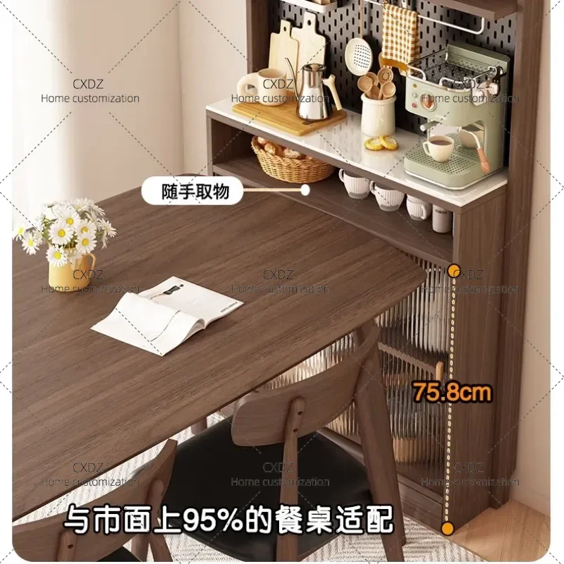 30cm Ultra Thin Wall Side Cabinet Narrow Dining Storage Unit for Kitchen Coffee Area Space Saving Integrated Against The Wall