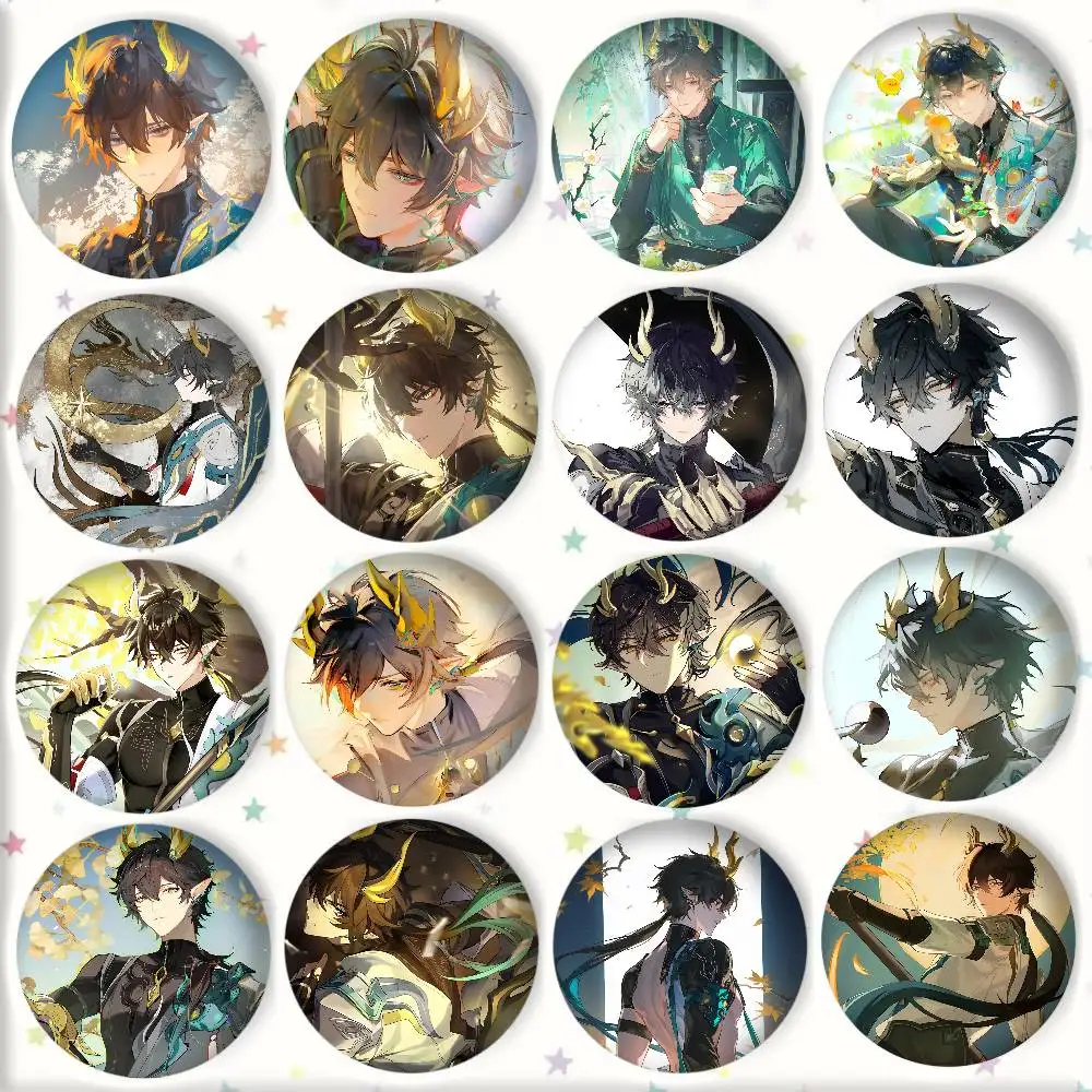 Anime Game Honkai Star Rail Dan Heng Permansor Terrae Badge Round Art Brooch Clothes Backpack Accessories Lapelnd Laserh