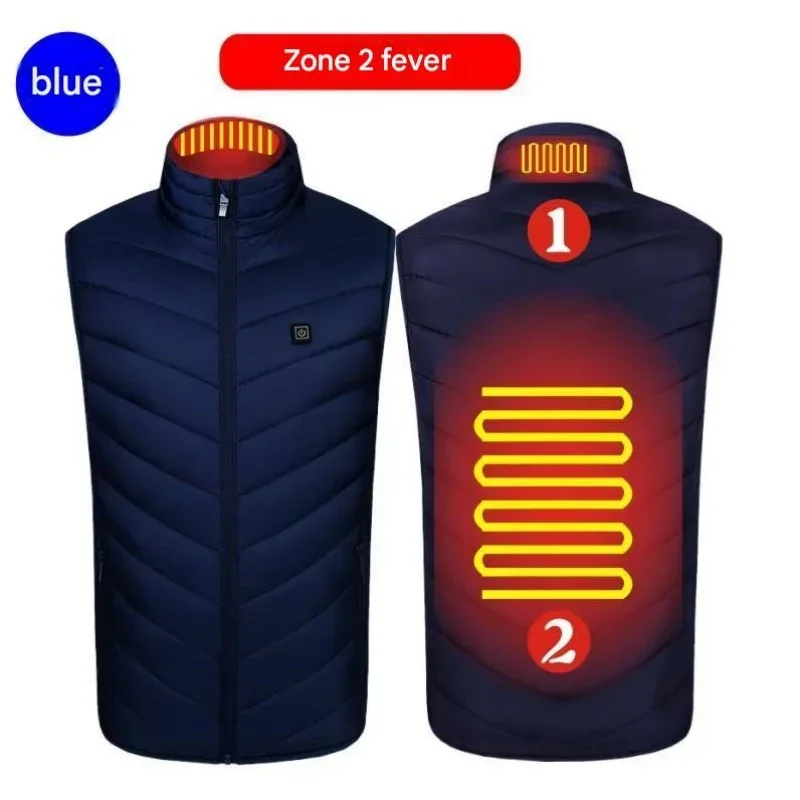 Smart 2 Heated Vest Zones Electric Heated Jackets For Men Women Sportswear Heated Coat Heat Coat USB Heating Jacket