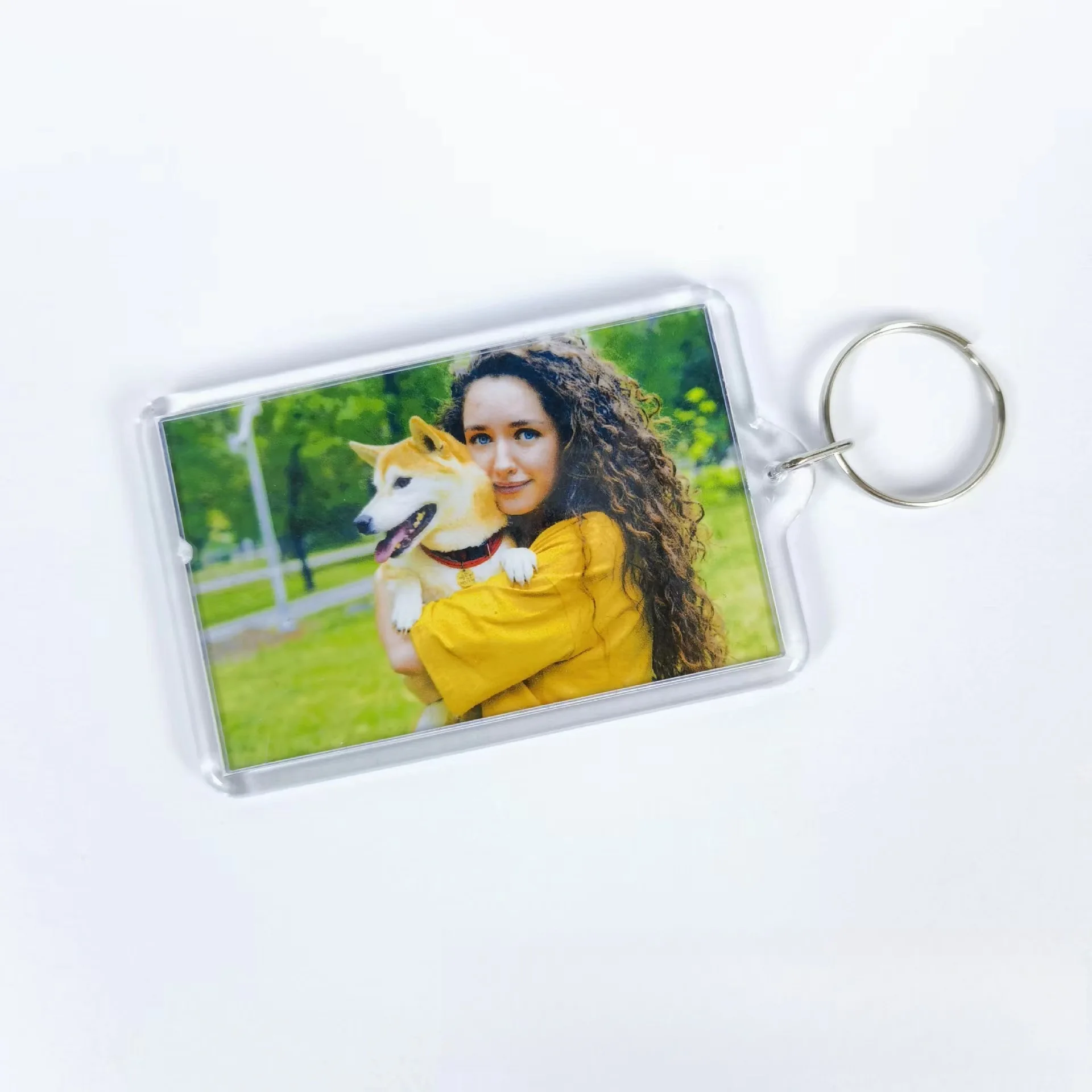 

Acrylic snap-in photo keychain, photo souvenir decorative photo frame keychain