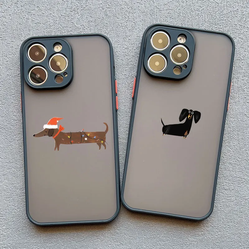 Niedliche Dackel-Bulldoggen-Handyhülle für iPhone 11 12 13 Mini Pro Max 14 15 Pro Max Plus 16 17 Pro Max Cover Cartoon-Hunde Fundas – Detail 14