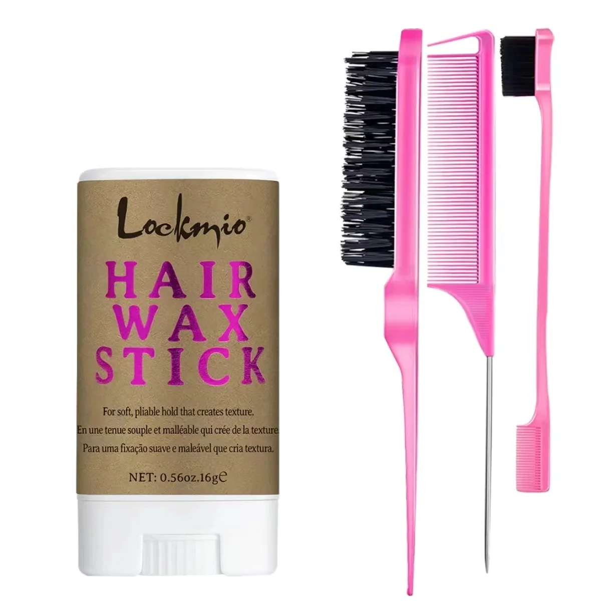 LOCKMIO Hair Wax Stick Natural Wig Anti-frizz Control Flyaways Styling Wax,Smoothing Shaping Broken Back Hair Finishing Artifact