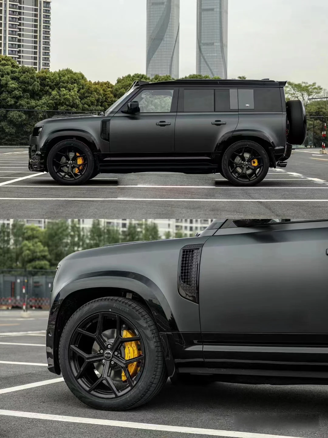 for   Luxury Forged Black 22 inch  Monoblock Rims Multi Spoke Alloy Polish Car Wheels for land rover defender