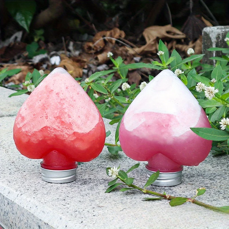 10pcs Internet Celebrity Disposable Milk Tea Cup Bottle 10.14oz Cute Juice Drink Bottle Heart-shaped Takeaway Commercial Bottle