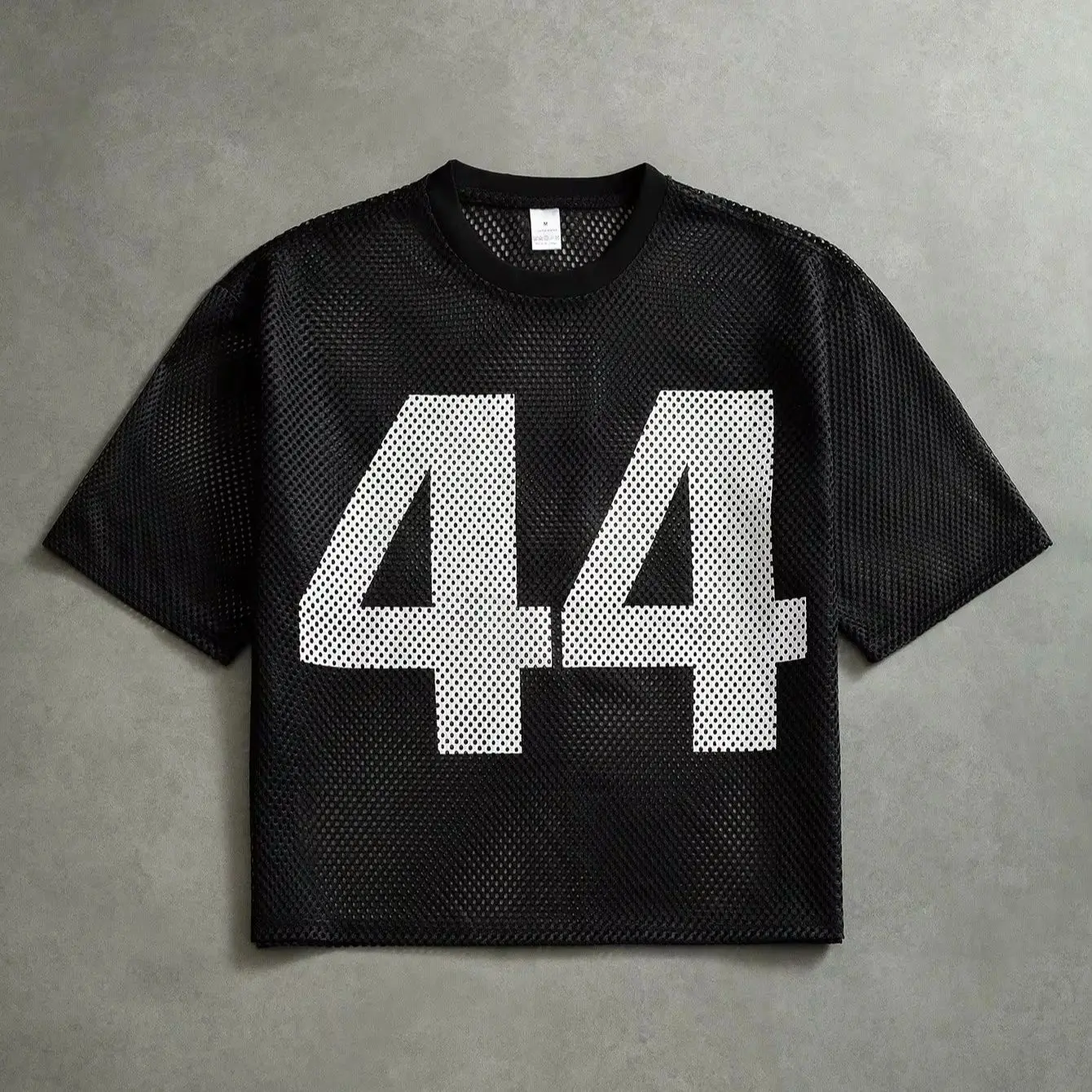 DIYIE Herren Mesh Openwork Bedrucktes Kurzarm-T-Shirt Jugendliches Streetwear Kurzarm-T-Shirt Sportlicher Stil Kurzarm-T-Shirt – Detail 3